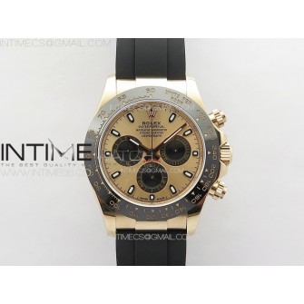 Daytona 116518LN RG APSF RG Dial Stick Markers On Rubber Strap Slim A7750