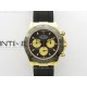 Daytona 116518LN YG APSF Best Edition Black Dial Gold Subdials On Rubber Strap Slim A7750
