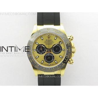 Daytona 116518LN YG APSF Best Edition YG Dial Stick Markers On Rubber Strap Slim A7750