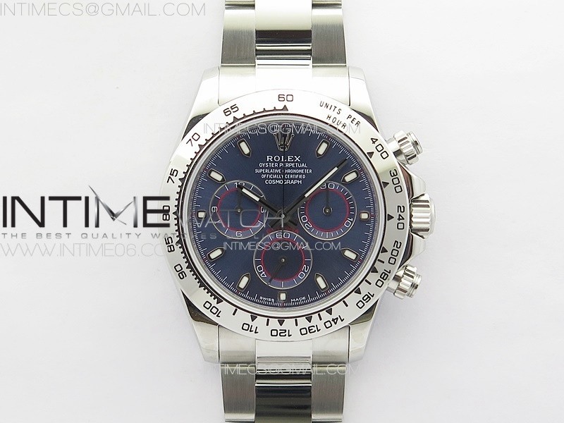 Daytona 116520 APSF Best Edition Blue Dial Stick Markers On SS Bracelet Slim A7750