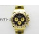 Daytona 116508 YG APSF Black Dial Gold Subdial Stick Markers On YG Bracelet Slim A7750