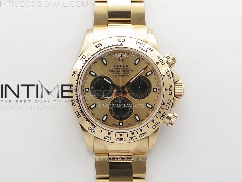 Daytona 116506 RG APSF RG Dial Sticks Markers On RG Bracelet Slim A7750