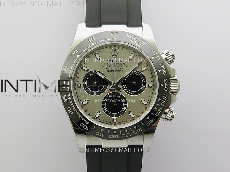 Daytona 116519 904L SS VSF 1:1 Best Edition On Oysterflex Gray Dial DD4130