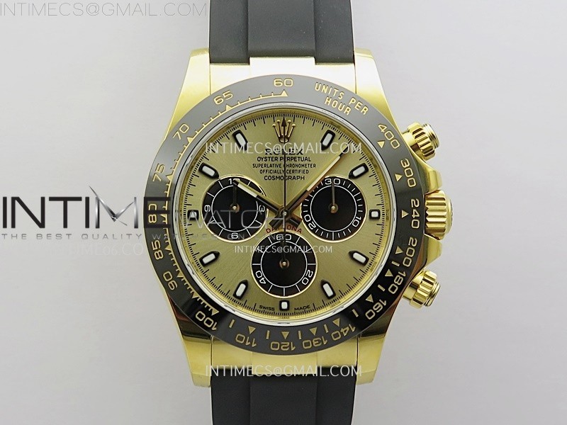 Daytona 116518 904L YG VSF 1:1 Best Edition Gold Dial On Oysterflex DD4130