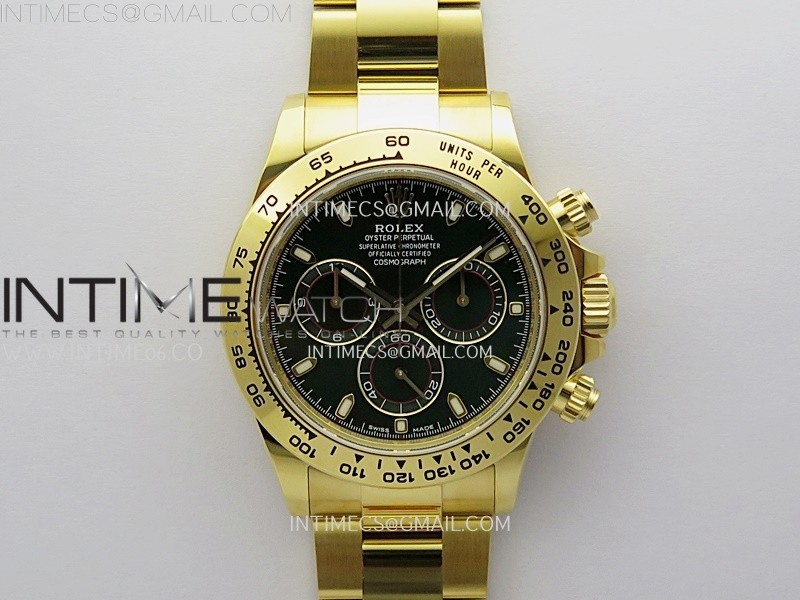 Daytona 116508 904L to YG VSF 1:1 Best Edition Green Dial on YG Bracelet DD4130