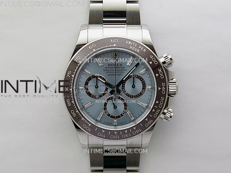 Daytona 126506 904L SS APSF 1:1 Best Edition Ice Blue Dial T Diamonds Markers on 904L SS Braclet SH4131