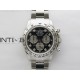 Daytona 126509 904L SS QF Best Edition Black Dial Silver Subdial Diamonds Markers On 904L SS Bracelet SA4131