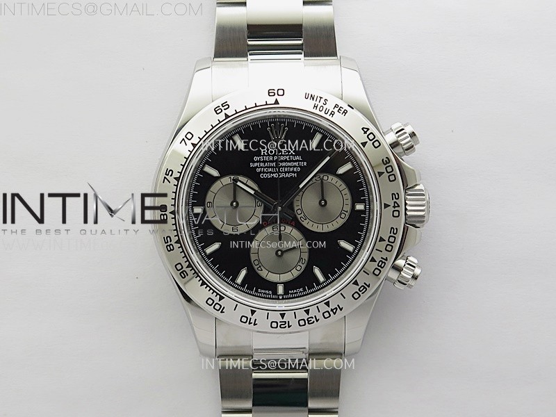 Daytona 126509 904L SS QF Best Edition Black Dial Silver Subdial on 904L SS Bracelet SA4131