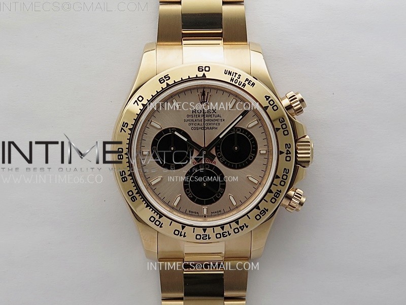 Daytona 126509 904L RG QF Best Edition RG Dial Black Subdial On 904L RG Bracelet SA4131