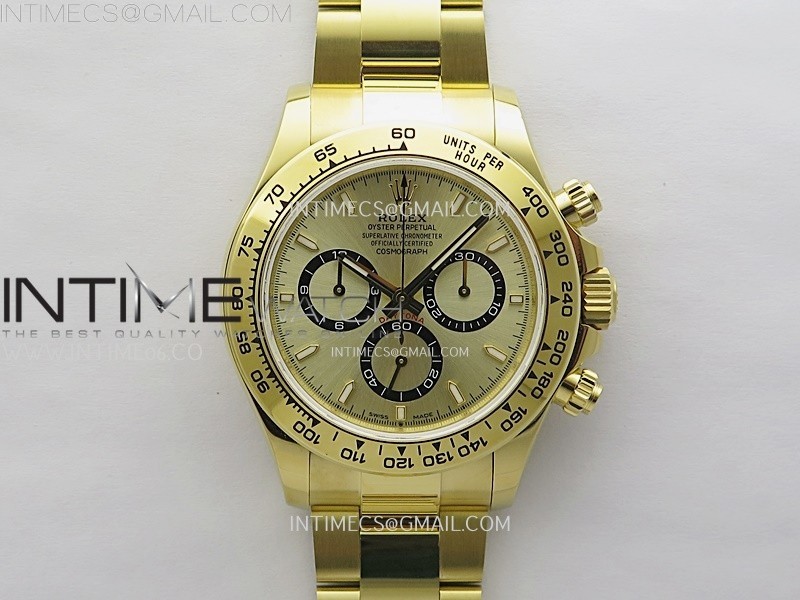 Daytona 126509 904L YG QF Best Edition Champagne Gold Dial YG Subdial On 904L YG Bracelet SA4131