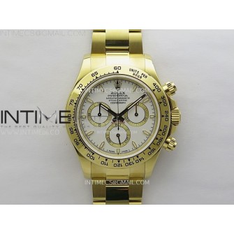 Daytona 126509 904L YG QF Best Edition White Dial White Subdial On 904L YG Bracelet SA4131