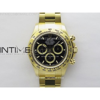 Daytona 126509 904L YG QF Best Edition Black Dial Black Subdial On 904L YG Bracelet SA4131