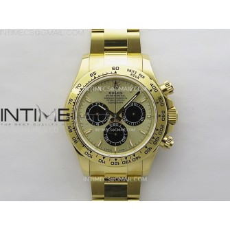 Daytona 126509 904L YG QF Best Edition YG Dial Black Subdial On 904L YG Bracelet SA4131