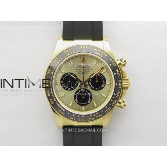 Daytona 126518 904L YG QF Best Edition Gold Dial Black Subdial on Oysterflex Strap SA4131