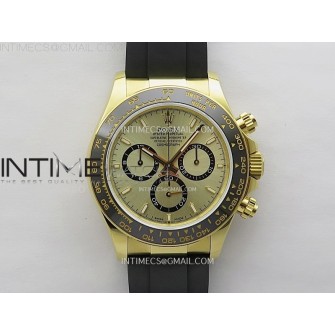 Daytona 126518 904L YG QF Best Edition Gold Dial Gold Subdial on Oysterflex Strap SA4131