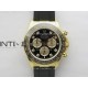 Daytona 126518 904L YG QF Best Edition Black Dial Gold Subdial Diamonds Markers on Oysterflex Strap SA4131