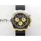 Daytona 116518 YG APSF 1:1 Best Edition Black Dial Gold Subdail on Oysterflex Rubber Strap SH4130