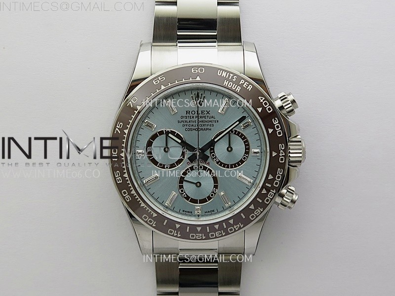 Daytona 126506 904L SS VSF 1:1 Best Edition Ice Blue Dial Diamond Markers on 904L SS Bracelet Super Clone Asian 4131