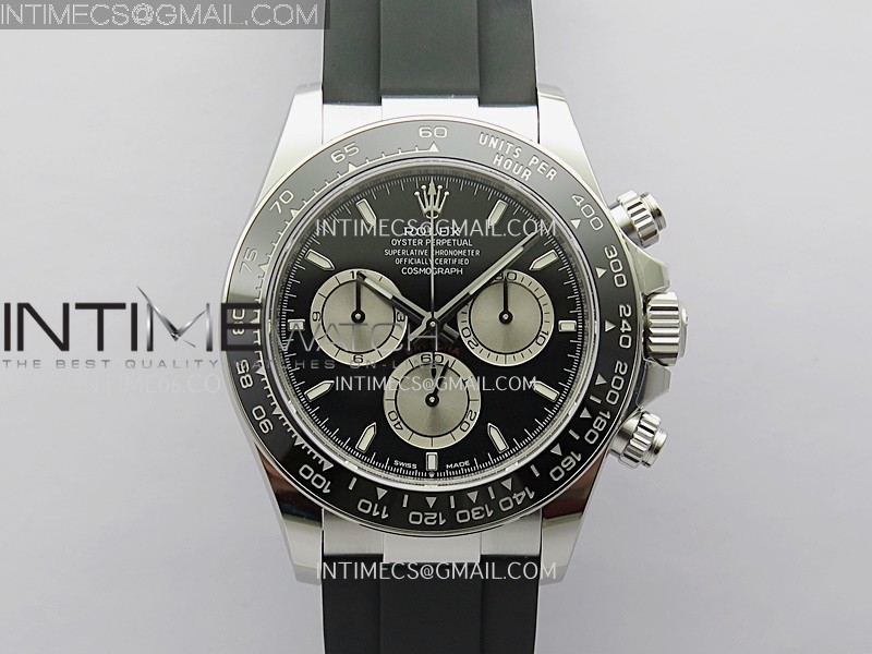 Daytona 126519 Gain Weight VSF 1:1 Best Edition Black Dial Silver Subdial Stick Marker on Oysterflex Strap DD4131