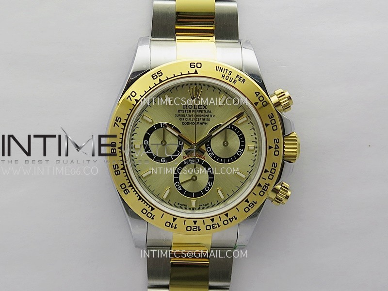 Daytona 126503 SS/YG Gain Weight QF 1:1 Best Edition Gold Dial On Oyster Bracelet SH4131