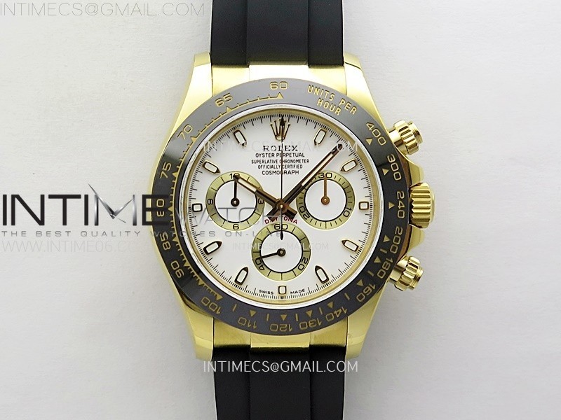 Daytona 116518 QF 1:1 Best Edition White Dial on Oysterflex Strap SH4130 V3 (Gain Weight)