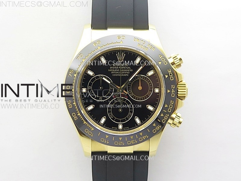 Daytona 116518 QF 1:1 Best Edition Black Dial on Oysterflex Strap SH4130 V3 (Gain Weight)