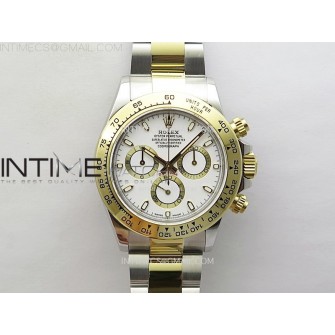 Daytona 116503 SS/YG QF 1:1 Best Edition White Dial on SS/YG Bracelet SH4130 V3 (Gain Weight)