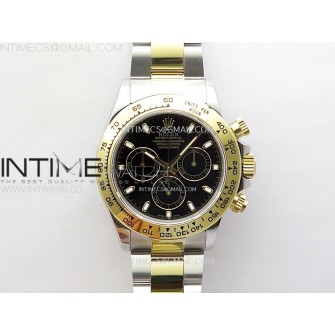 Daytona 116503 SS/YG QF 1:1 Best Edition Black Dial on SS/YG Bracelet SH4130 V3 (Gain Weight)