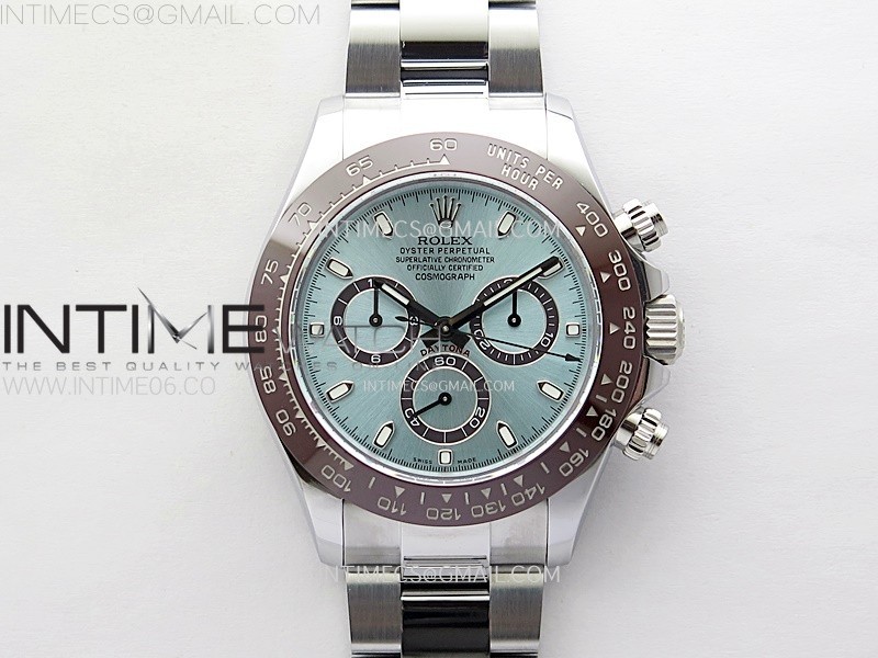Daytona 116506 QF 1:1 Best Edition Ice Blue Dial Lume Markers on SS Bracelet SH4130 V3 (Gain Weight)