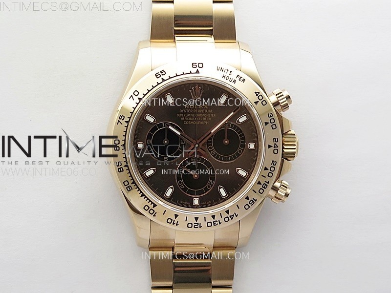 Daytona 116505 QF 1:1 Best Edition Brown Dial Black Subdial on RG Bracelet SH4130 V3 (Gain Weight)