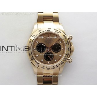 Daytona 116505 QF 1:1 Best Edition RG Dial Black Subdial on RG Bracelet SH4130 V3 (Gain Weight)