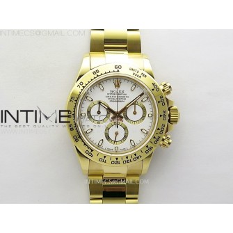 Daytona 116508 QF 1:1 Best Edition White Dial on YG Bracelet SH4130 V3 (Gain Weight)