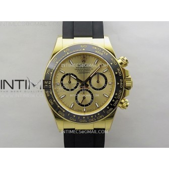 Daytona 126518 Gain Weight APSF 1:1 Best Edition Gold Dial Sticks Markers on Oysterflex Strap SH4131