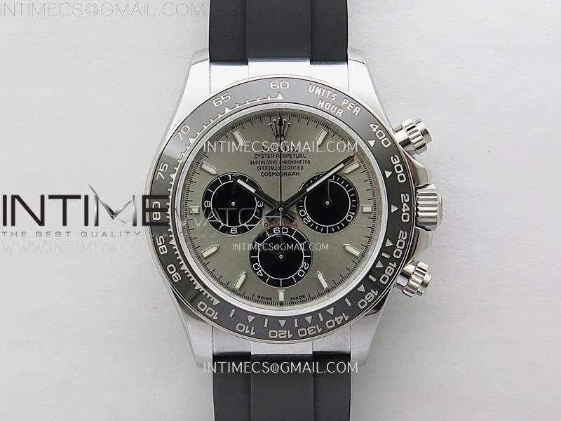 Daytona 126519 QF Gain Weight 1:1 Best Edition SS Color Dial Black Subdial Sticks Markers on Oysterflex Strap SH4131 V11