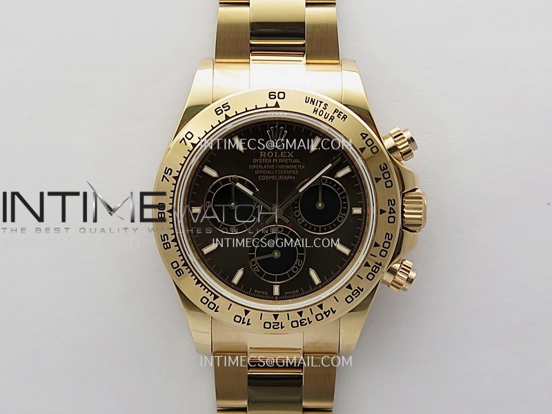 Daytona 126505 Gain Weight V6 QF 1:1 Best Edition Brown Dial Stick Markers On RG Bracelet SH4131