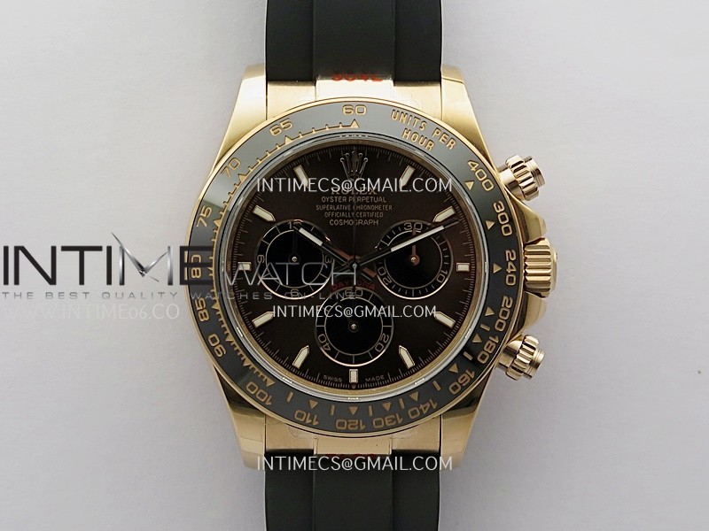 Daytona 126515 Gain Weight V10 QF 1:1 Best Edition Brown Dial Stick Markers on Oysterflex Strap SH4131