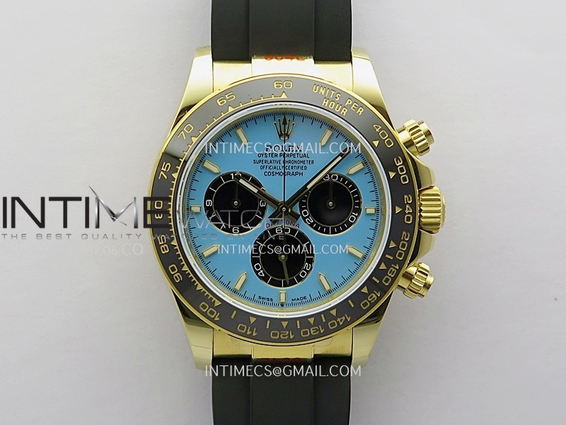 Daytona 126518 Gain Weight V10 QF 1:1 Best Edition Tiffany Turquoise Blue Dial Stick Markers on Oysterflex Strap SH4131