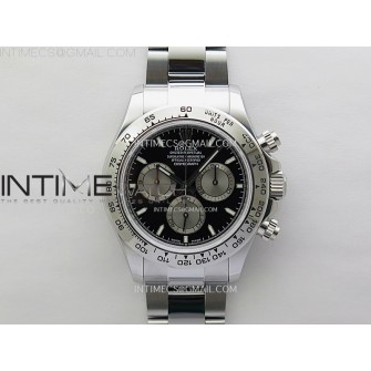 Daytona 126509 QF Gain Weight 1:1 Best Edition Black Dial Silver Subdials on SS Braclet SH4131 V6