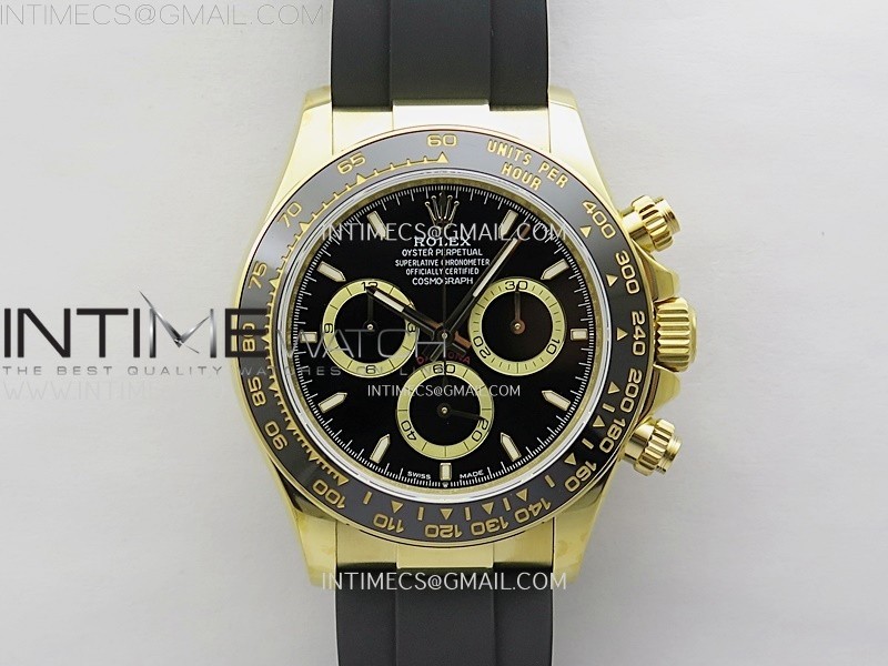 Daytona 126518 QF Gain Weight 1:1 Best Edition Black Dial Sticks Markers on Oysterflex Strap SH4131 V11