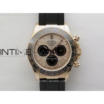 Daytona 126515 QF Gain Weight 1:1 Best Edition RG Dial Black Subdial Sticks Markers on Oysterflex Strap SH4131 V11