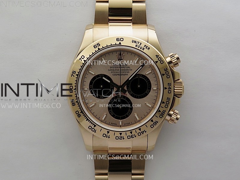 Daytona 126505 Gain Weight RG QF 1:1 Best Edition RG Dial Black Subdial on RG Bracelet SH4131 V6