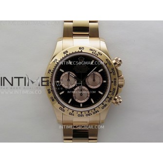 Daytona 126505 Gain Weight RG QF 1:1 Best Edition Bright Black Dial RG Subdial on RG Bracelet SH4131 V6