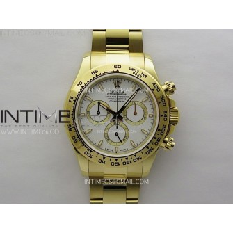 Daytona 126508 Gain WeightYG QF 1:1 Best Edition White Dial Sticks Markers on YG Bracelet SH4131 V6