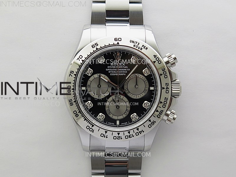 Daytona 126505 Gain Weight QF 1:1 Best Edition Bright Black Dial Silver Subdial on Bracelet SH4131 V6