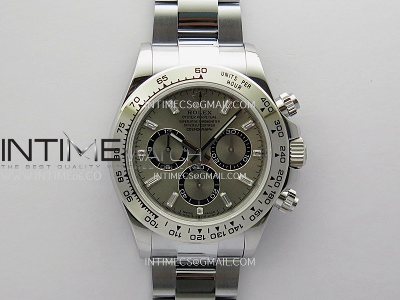 Daytona 126509 QF Gain Weight 1:1 Best Edition Silver/Black Dial T Crystal Marker on SS Bracelet SH4131 V6