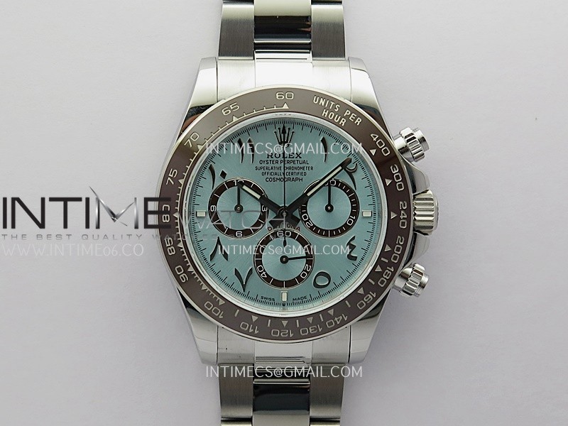 Daytona 126506 Arabic Gain Weight QF 1:1 Best Edition Ice Blue Dial on SS Bracelet SH4131 V6