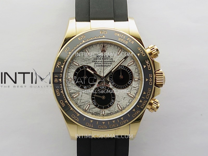 Daytona 126515 Gain Weight APSF 1:1 Best Edition Real Meteorite Dial Sticks Markers on Oysterflex Strap SH4131