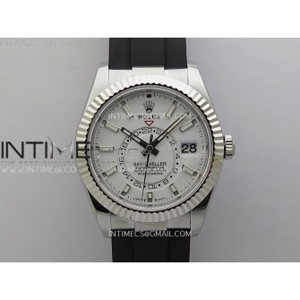 Sky-Dweller 336239 Gain Weight ZF 1:1 Best Edition White Dial on Oysterflex Rubber Strap Asian 2824