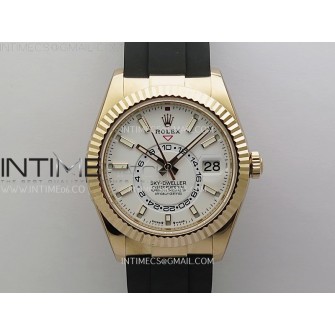 Sky-Dweller 336235 Gain Weight RG ZF 1:1 Best Edition White Dial On Oysterflex Rubber Strap Asian 2824