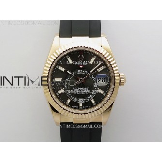 Sky-Dweller 336235 Gain Weight RG ZF 1:1 Best Edition Gray Dial On Oysterflex Rubber Strap Asian 2824